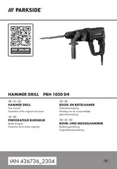 Parkside PBH 1050 D4 Bedienungsanleitung