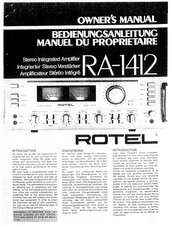 Rotel RA-1412 Bedienungsanleitung