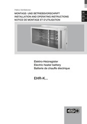 Helios EHR-K Serie Montage- Und Betriebsvorschrift