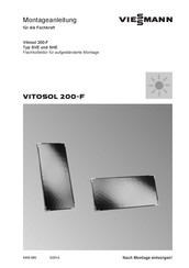 Viessmann VITOSOL 200-F SVE Montageanleitung Für Die Fachkraft