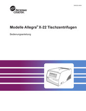 Beckman Coulter Allegra X-22 Bedienungsanleitung