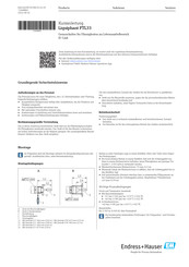 Endress+Hauser Liquiphant FTL33 Kurzanleitung