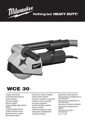 Milwaukee WCE 30 Originalbetriebsanleitung