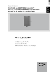 Helios FRS-SDB 75/160 Montage- Und Betriebsvorschrift