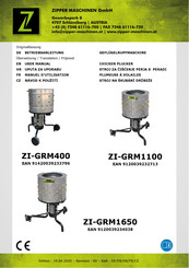 Zipper Maschinen ZI-GRM400 Betriebsanleitung