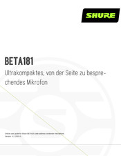 Shure BETA181 Bedienungsanleitung