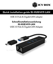 Icy Box IB-HUB1419-LAN Schnellinstallationsanleitung