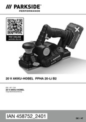 Parkside Performance PPHA 20-Li B2 Originalbetriebsanleitung