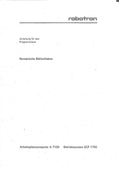 Robotron SCP 1700 Anleitung