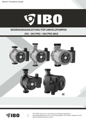 Ibo OHI-Serie Bedienungsanleitung