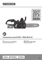 Parkside PKSA 20-Li C3 Originalbetriebsanleitung