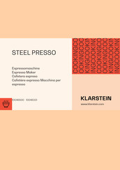 Klarstein STEEL PRESSO Bedienungsanleitung