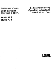 Loewe Studio 63 S Bedienungsanleitung