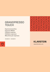 Klarstein GRANDPRESSO TOUCH Bedienungsanleitung