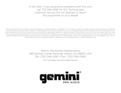 Gemini CDMP-1500 Bedienungshandbuch