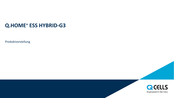 Qcells Q.HOME+ ESS HYBRID-G3 Produktanleitung