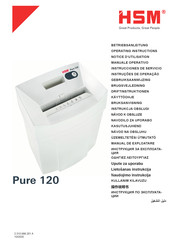 HSM Pure 120 Betriebsanleitung