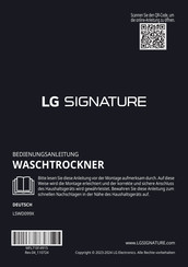 Lg SIGNATURE LSWD099X Bedienungsanleitung