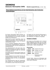 Siemens 2WR5 Bedienungsanleitung