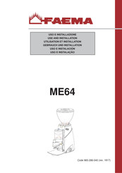 Faema ME 64 Gebrauch Und Installation