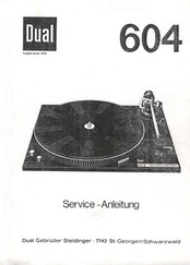 Dual 604 Serviceanleitung