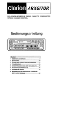 Clarion ARX6170R Bedienungsanleitung