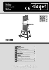 Scheppach HBS400 Originalbetriebsanleitung