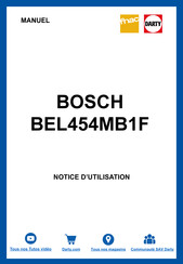 Bosch BEL454MB1F Gebrauchs- Und Montageanleitung