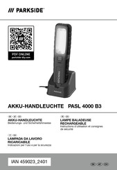 Parkside 459023 2401 Bedienungs- Und Sicherheitshinweise