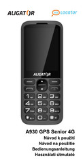 ALIGATOR A930 GPS Senior 4G Bedienungsanleitung
