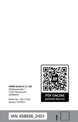 Parkside 458936 2401 Bedienungs- Und Sicherheitshinweise