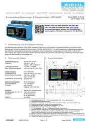 Ziehl UFR1002IP Kurzanleitung