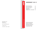 Aeg MICROMAT 1231 E Gebrauchsanweisung