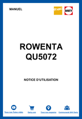 ROWENTA ECLIPSE 3IN1 CONNECT QU507 Serie Bedienungsanleitung