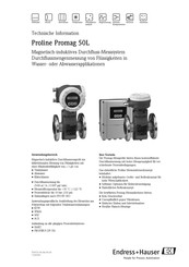 Endress+Hauser Proline Promag 50L Technische Information