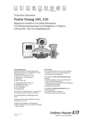 Endress+Hauser Proline Promag 53 H Technische Information