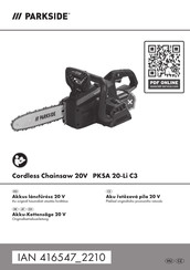 Parkside PKSA 20-Li C3 Originalbetriebsanleitung