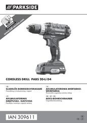 Parkside PABS 20-Li D4 Originalbetriebsanleitung