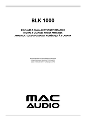 Mac Audio BLK 1000 Bedienungsanleitung