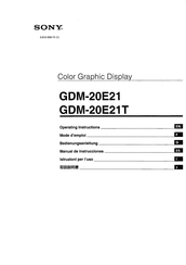 Sony GDM-20E21 Bedienungsanleitung