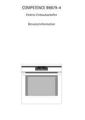 Aeg COMPETENCE B9879-4 Benutzerinformation