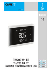 Came TH/700 WH BT Montage- Und Gebrauchsanleitung