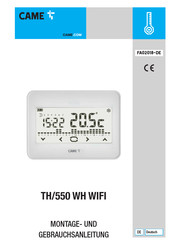 Came TH/550 WH WIFI Montage- Und Gebrauchsanleitung