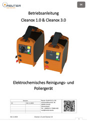 Reuter cleanox 3.0 Betriebsanleitung