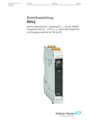 Endress+Hauser RN42 Betriebsanleitung