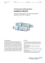 Endress+Hauser FieldPort SWA50 Technische Information