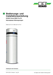 Remko RBW Pro-PV Serie Bedienungs- Und Installationsanleitung