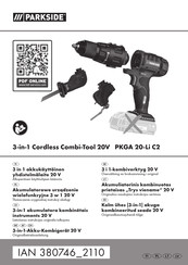 Parkside PKGA 20-Li C2 Originalbetriebsanleitung