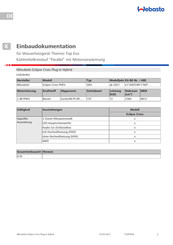 Webasto Thermo Top Evo Einbaudokumentation
