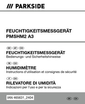 Parkside PMSHM2 A3 Bedienungs- Und Sicherheitshinweise
